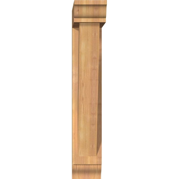 Traditional Traditional Smooth Bracket W/ Offset Brace, Western Red Cedar, 5 1/2W X 20D X 32H